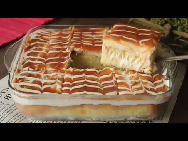 Easy Tres Leches Cake Recipe  / Moist milk dessert Recipe l With Caramel l Turkish Cake Recipe