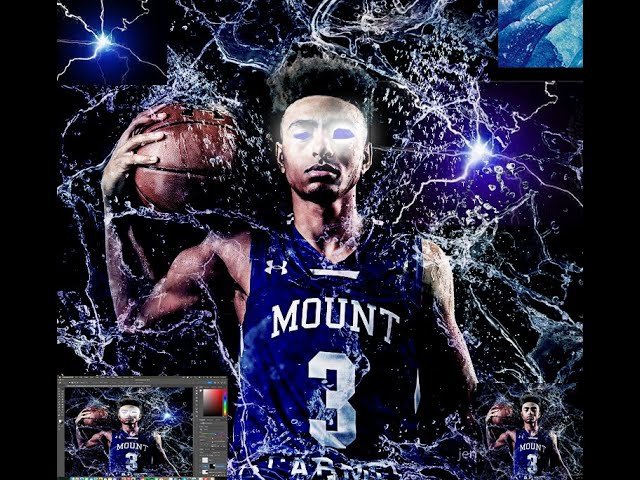 Photoshop Fx Effects College basketball design/cover