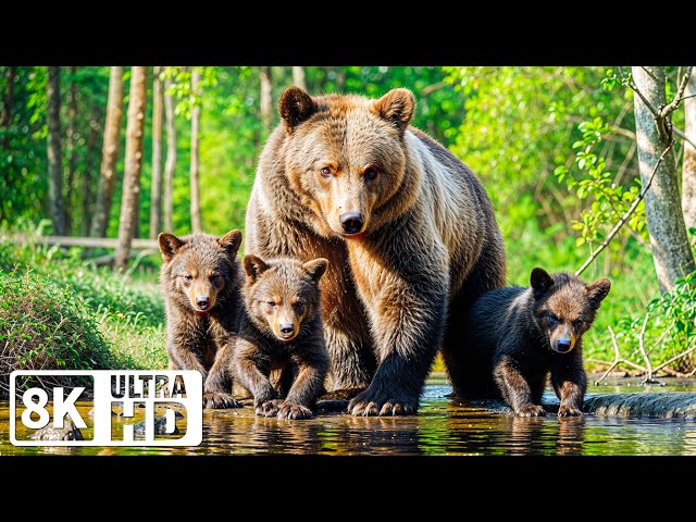 Baby Animals 8K ULTRA HD🦣Let Baby Animals Charm You with Soothing Melodic Tunes