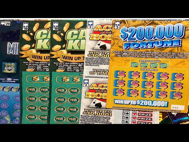 SC New CASH KING, $200K & ACE IN The HOLE Scratch Off Lottery Tickets.