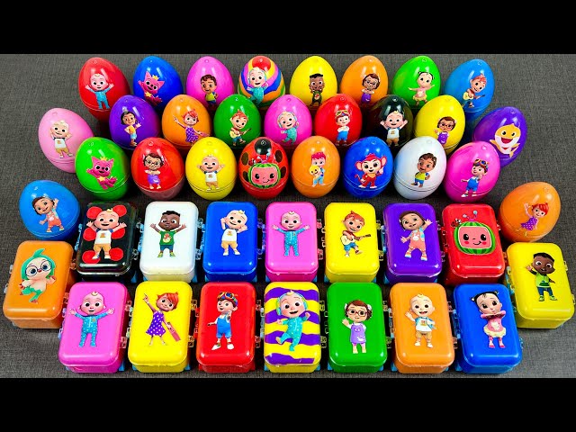 Looking for Pinkfong, Cocomelon Rainbow Dinosaur Eggs with CLAY ! Satisfying