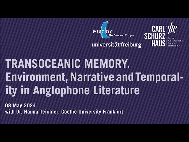 Transoceanic Memory. Environment, Narrative and Temporality in Anglophone Literature