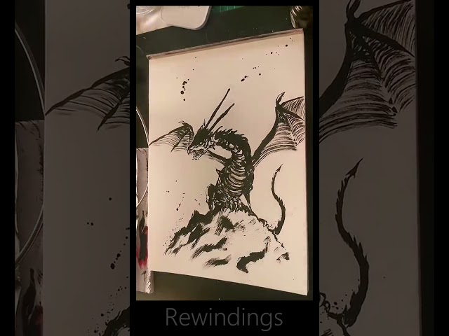 With 10% Skill... How to Draw an Ink Monster - Rewinding