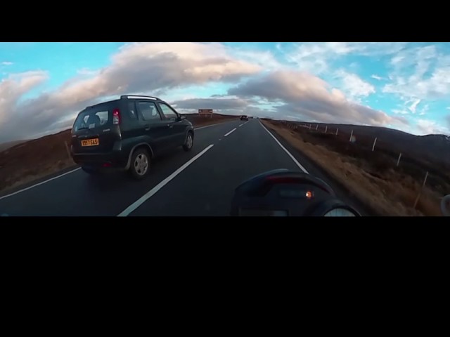 Riding from Glen Coe to Rannoch Moor in 360 view