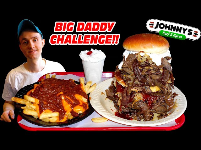 Johnny’s Big Daddy Burger Challenge (with Chili Cheese Fries & Milkshake)