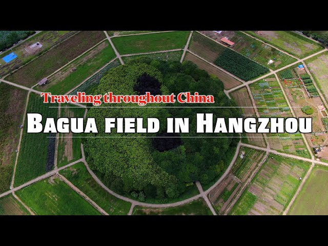 「travel across China」 Along Qiantang River in Hangzhou, there is a Bagua-shaped farmland