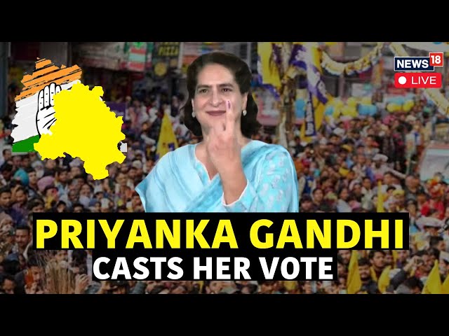 Priyanka Gandhi Votes For Delhi Elections 2025 | Delhi Election Live Updates | #ElectionsWithNews18