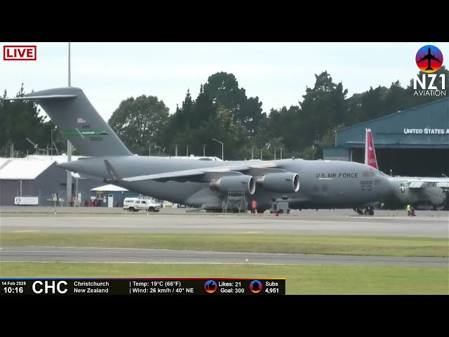 🔴 LIVE Planespotting - Possible C17 Departure | Christchurch Airport - New Zealand ✈️