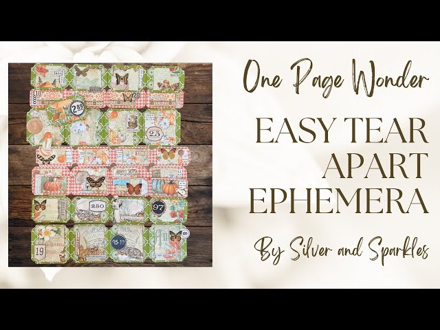 One Page Wonder Tutorial Number TWENTY! Ephemera MORE than 20 piecces from a 12x12!  #onepagewonder