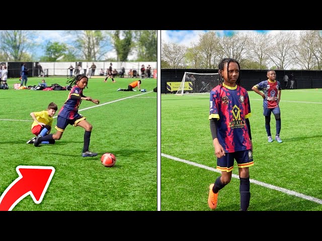 ISAIAH PLAYED IN A UNDER 12s PRO FOOTBALL TOURNAMENT & SCORED! (Goals, Pens, Skills)