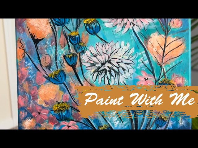 Flowers | Acrylic Painting | Time Lapse Canvas Painting