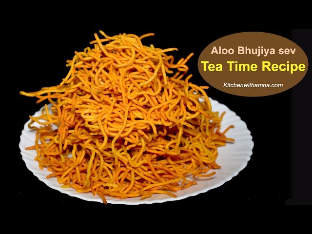 Aloo Bhujiya Sev Recipe - Potato Sev Recipe - Tea time Recipe