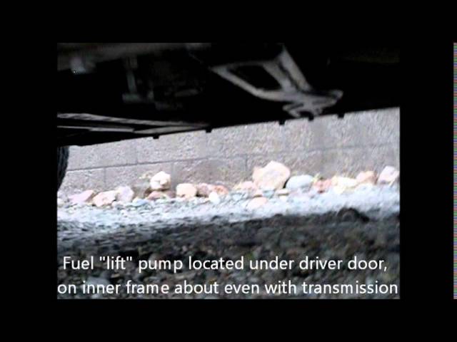 1994 GM K3500 6.5L Diesel Fuel Pump (lift pump) location