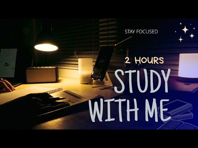 Study With Me | 2 Hour Deep Focus (No Talking, Pomodoro) | Gentle Piano | Lazy Cactus Studying