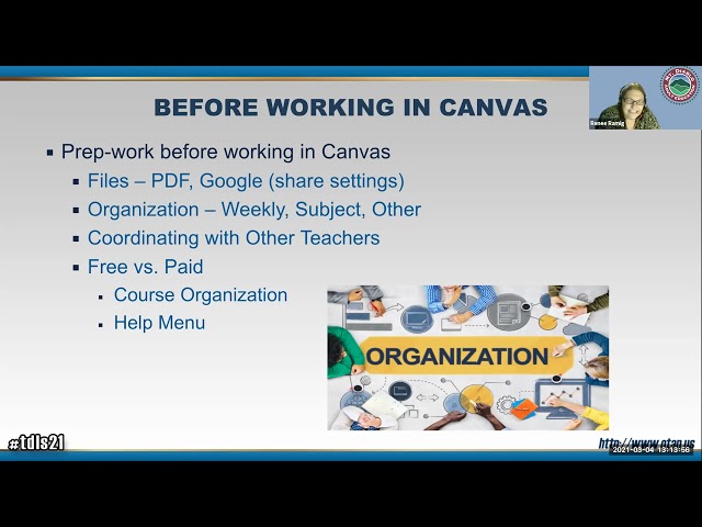 TDLS 2021 - Canvas LMS – Best Practices and Work Time