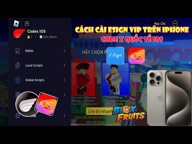 Hướng Dẫn Cài Esign Vip Trên IOS 16.7.1 - codex quốc tế ios hack blox fruit  vip nhất trên IPHONE