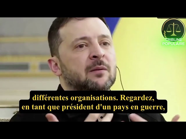 Enorme détournement de fonds Zelensky déclare que l'Ukraine n'a reçu que 75 milliards $ sur 177 !