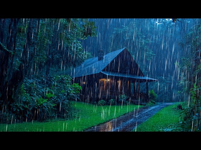 Rain in the Countryside with Thunder in the Background ⚡ Sounds of Nature to Relax ⁓ Deep Sleep, Nig