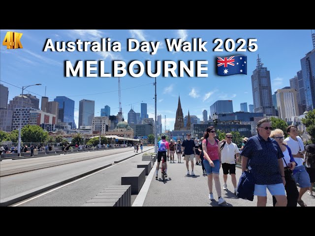 Melbourne Australia Day Walking Tour 2025 4K Video