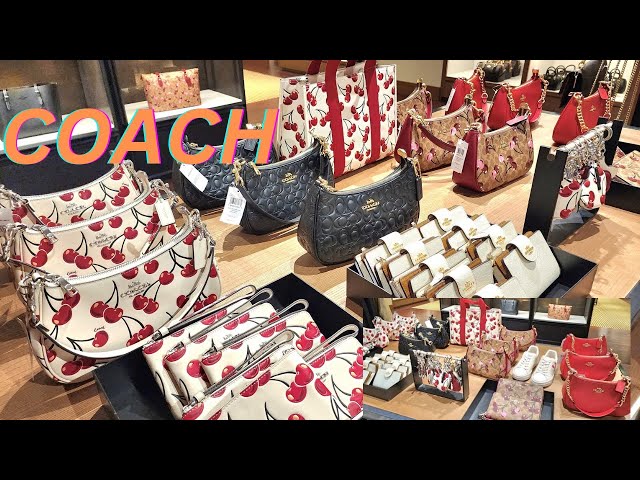 NEW AT COACH OUTLET CHERRY 🍒 BAGS AND WALLETS 🍒 COLLECTION 2025!! #shopwithme #coach #collection