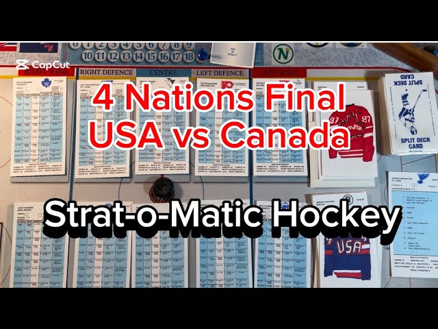 Strat-o-Matic Hockey. How to play. 4 Nations Final. USA vs Canada