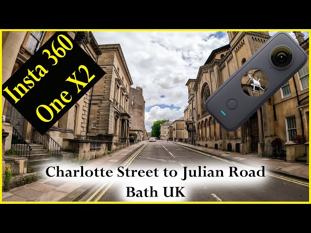 Charlotte Street to Julian Road.    “Driving through The Streets of Bath, UK”.    (Insta 360 One X2)