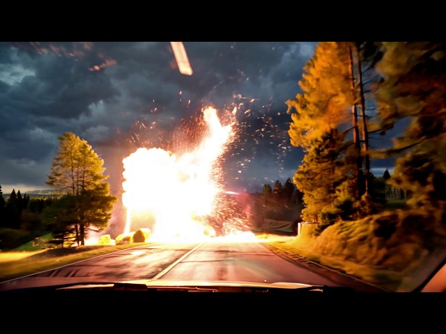 Old LANDMINE Detonates Out of Nowhere: Shocking Dashcam Footage!