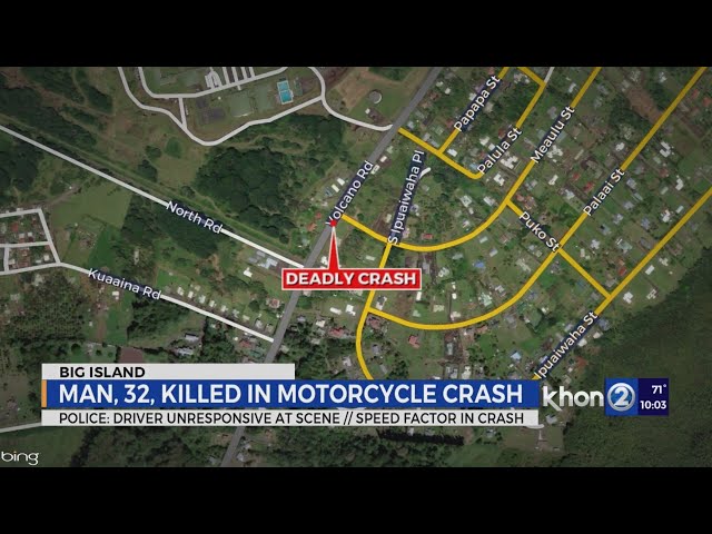 Motorcyclist killed in crash on Big Island