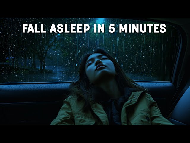 Sleep In Cozy Car with Rain sounds in Forest at Night - Best Rain Sounds For Sleeping