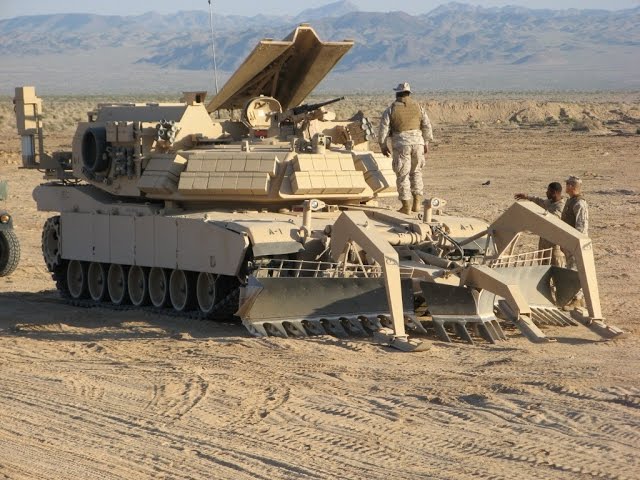 Ultra Powerful Anti Land Mine Tank in Action   M1 Abram Assault Breacher Vehicle