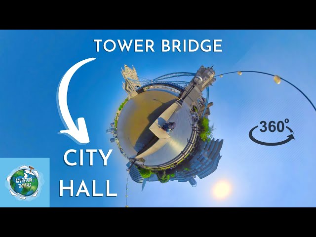 [360° London Walking Tour #2] Crossing Tower Bridge to City Hall