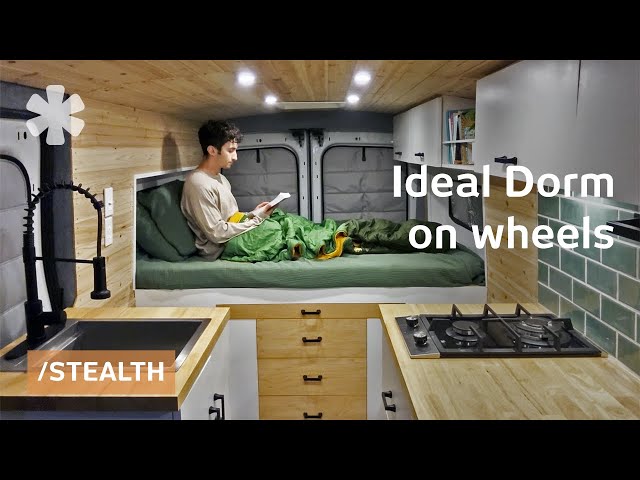 L.A. med student turns small van into ideal dorm on wheels, $14K total