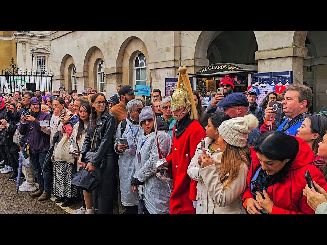 WHERE'S ORMONDE?! TROOPER GETS SQUASHED BY MASSIVE TOURON CROWD at Horse Guards!