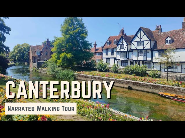 CANTERBURY | 4K Narrated Walking Tour | Let's Walk 2024