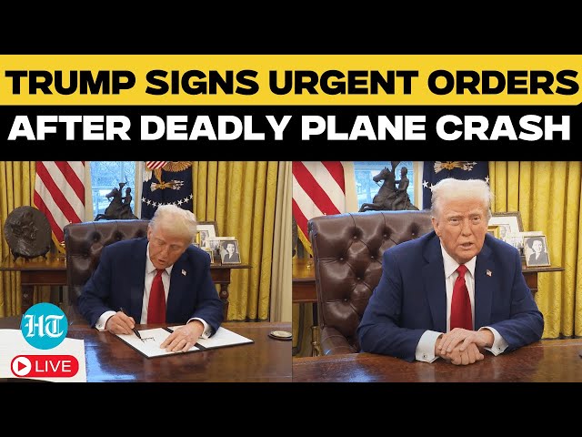 Donald Trump LIVE: Signs Executive Orders After Deadly DC Plane Crash | Aviation Orders | Washington