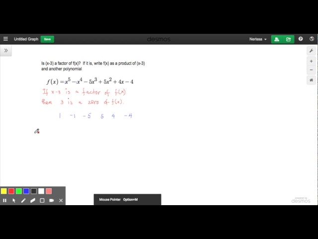 Finding Factors of Polynomial Functions