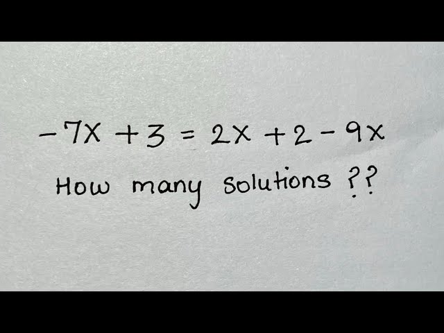 Number of Solutions to Linear Equations | Can you find it?