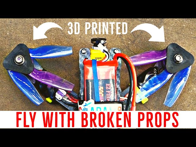 3D Printed Folding Prop Hub for Reusing Broken Propellers - Freestyle FPV TriBlade V1.0