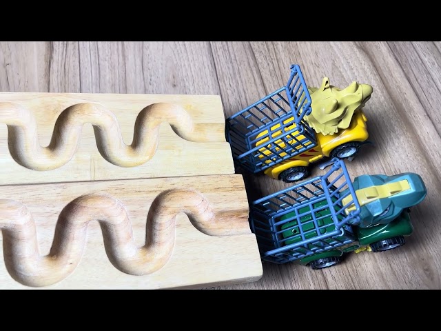 Marble Run Race✩ HABA Slope & Retro Makita Truck , white car #satisfying #marblerun #marbleruntoys