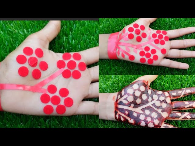 Trendy Beautiful Mehndi With Tape | Tape Mehndi 2024 || Easy Mehndi Design