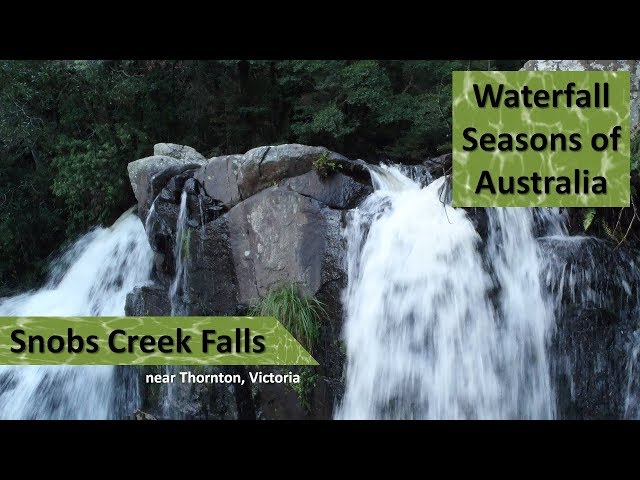 In the creek at Snobs Creek Falls near Lake Eildon in Victoria, Australia