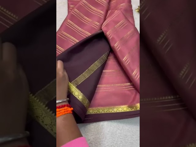 Mysore pure silk saree/ silk mark certified/gold stripes n beautiful border/9/11999/120gm#9148881693