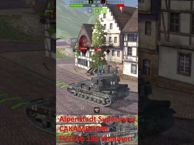 Alpenstadt Supermacy CAKAMBOOM FV215b 183 Hammer World of Tanks Blitz #Shorts #wotblitz #wot #gaming