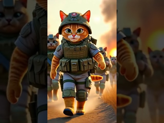 A Kitten's Sad Journey. From War to Soldier.