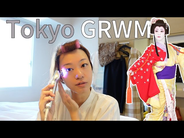 【Tokyo GRWM】Japanese KIMONO makeup 👘🇯🇵 A concert day of a traditional Japanese dancer