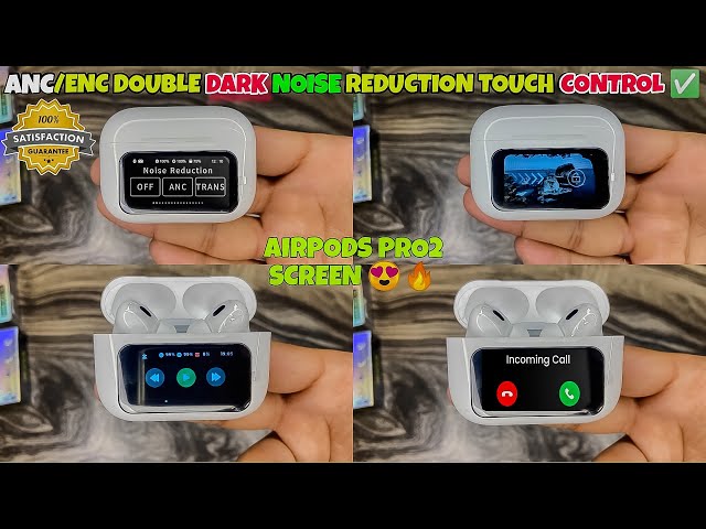 Touch Screen Display airpods PRO2 | full review | All  sensors working og quality 😍🔥 4k Sound