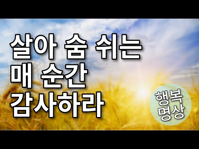 인생을 바꾸는 감사의 힘 - 마음의 평온과 풍요를 가져오는 법