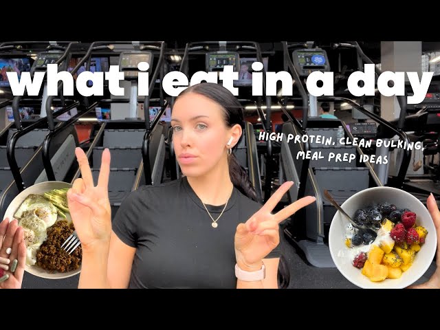 what i eat in a day | high protein & cozy meals, bulking, meal prep ideas