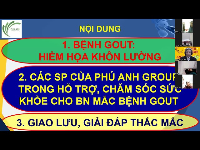 CÁC SẢN PHẨM CỦA PHÚ ANH GROUP TRONG VIỆC HỖ TRỢ CHĂM SÓC SỨC KHOẺ CHO BỆNH NHÂN MẮC BỆNH GOUT