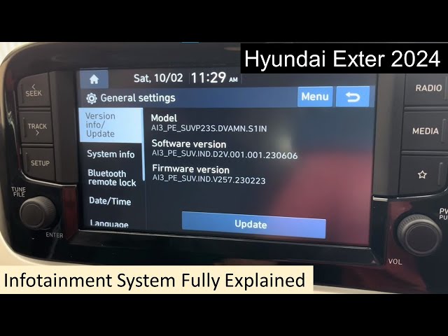 Hyundai Exter 2024 Infotainment Touch Screen System Setup Features Settings Explained in Detail #SX